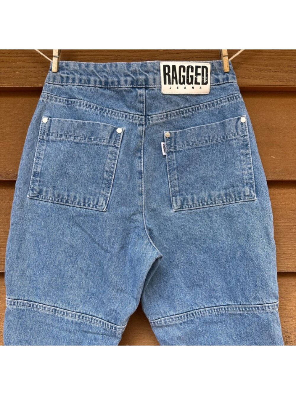 Ragged Jeans High-Waist Blue Denim Pants With Zipper Front Size 28 - Picture 9 of 13
